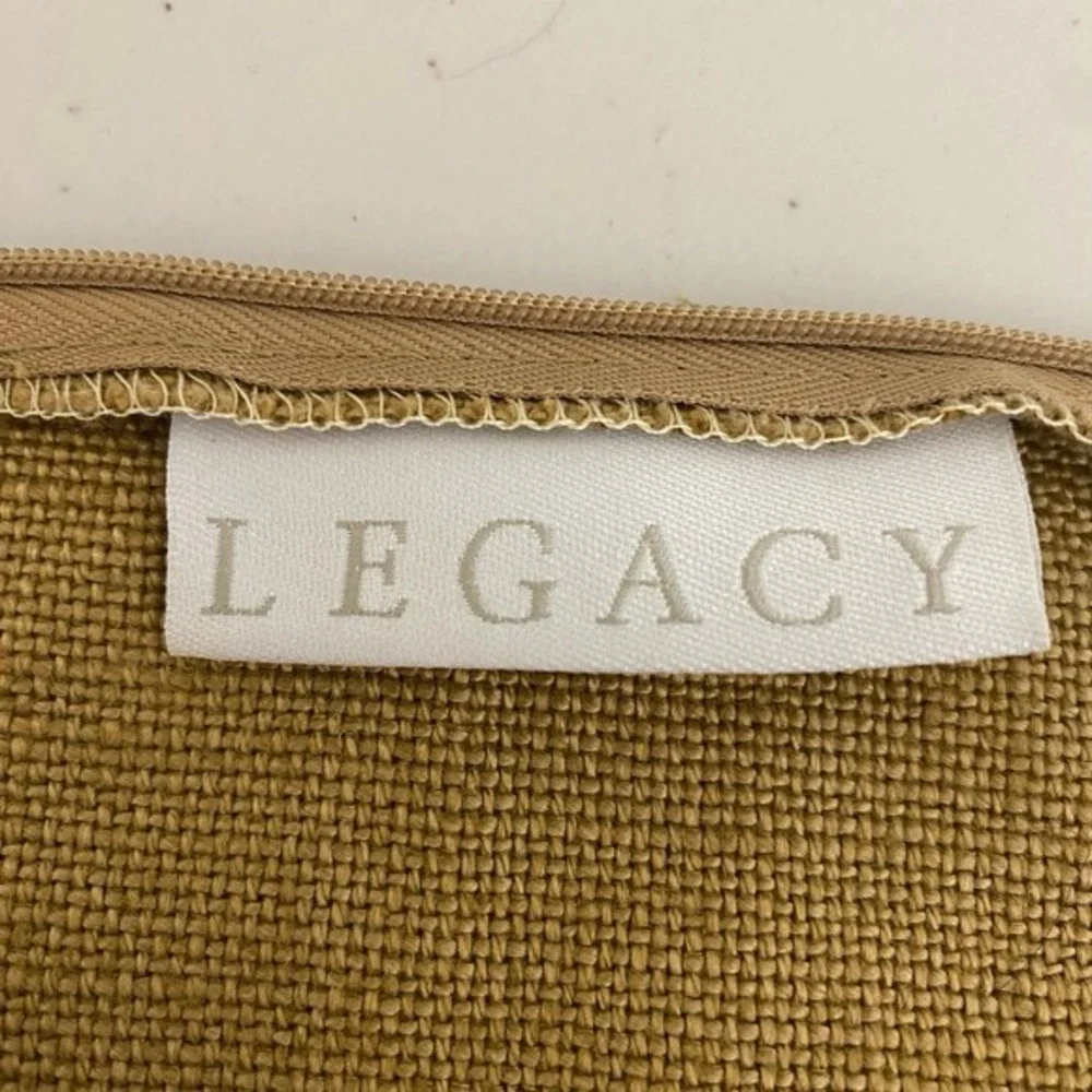 Vtg‎ Legacy 100% Linen Pillow Sham Open Weave Rustic Natural Luxury Zip Closure